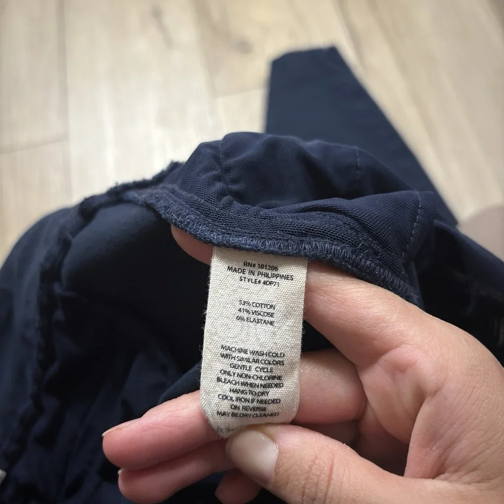 Soft Surroundings Pants TM Navy Blue Pull On Stretch Comfort Lounge Straight Leg - Picture 7 of 9